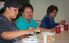 Southern Ute tribal elders enjoy the celebration during the Cultural Department’s tribal elders January birthday luncheon on Friday, Jan. 25. The department hosts a luncheon once a month. 