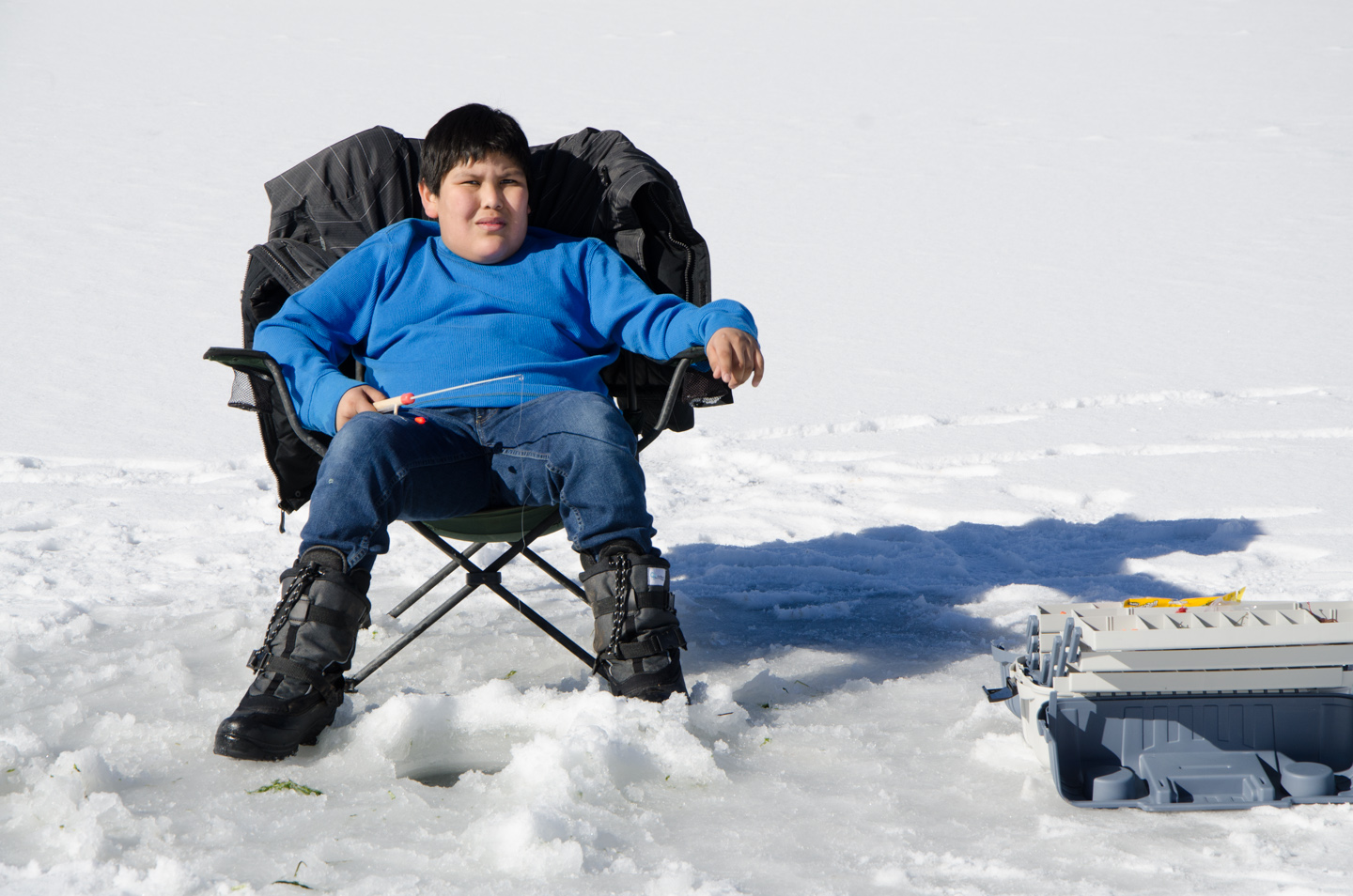 Randy Herrera sits with the patience of a seasoned fisherman.
