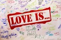 Thumbnail image of Student inscriptions filled the “Love is…” banner on Valentine’s Day.