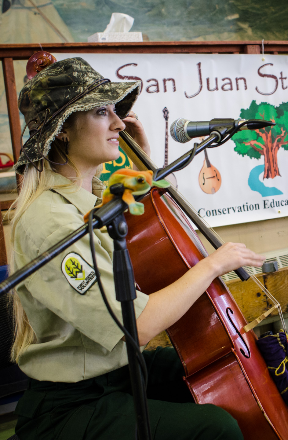 San Juan String Band members donned their U.S. Forest Service uniforms during the bluegrass presentation