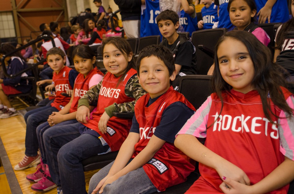 Boys and girls of various ages were decked out Friday, Feb. 8 in their teams’ respective jerseys