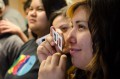 Thumbnail image of Students take a break from regular classwork to participate in the hands-on science presentation