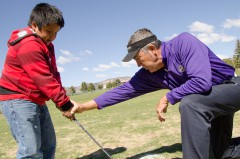 The Boys & Girls Club of the Southern Ute Indian Tribe hosted a Spring Break Golf Clinic April 1-5 at the Hillcrest Golf Course in Durango. Native American PGA Tour player Steve McDonald led the clinic, which culminated in a skills challenge and a nine-hole match for older participants.