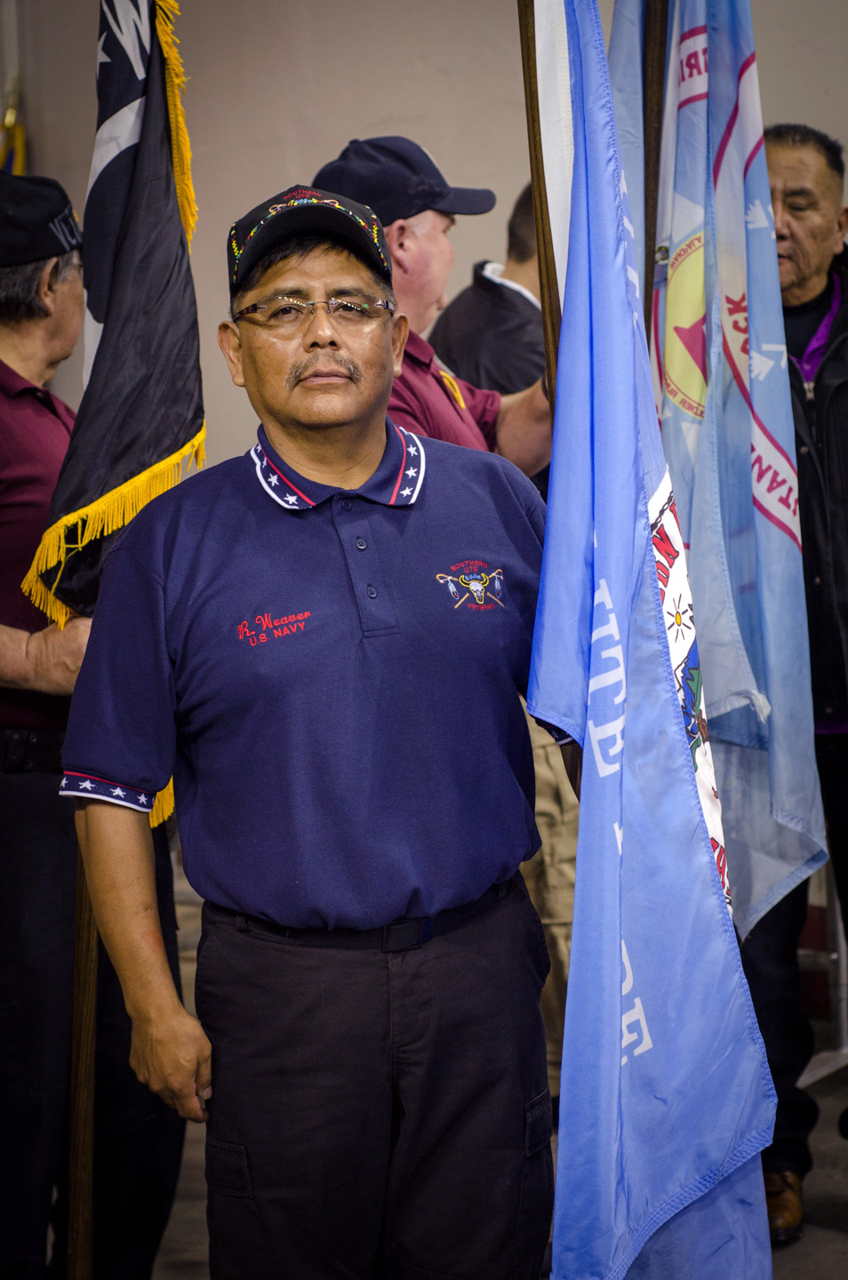 Representing the Southern Ute Tribe and Southern Ute Veterans Association, Rudley Weaver brought in the tribe’s flag each night