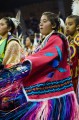 Thumbnail image of Odyssey Baker-Silva dances shawl alongside her peers.