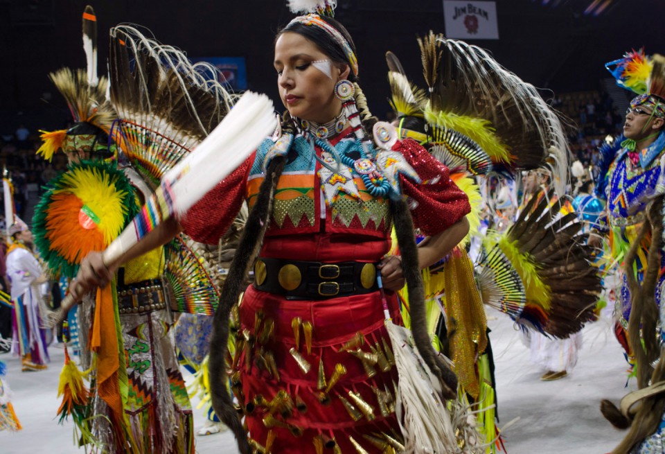 Jingle dress, fancy shawl and traditional dance styles are among those performed by the many women who danced at the spring powwow
