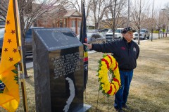 Rod Grove gave a brief history of the Vietnam War, leading into the impact that the war has had on returned veterans. Southern Ute Indian Tribal Councilman Howard D. Richards Sr. echoed those sentiments. 