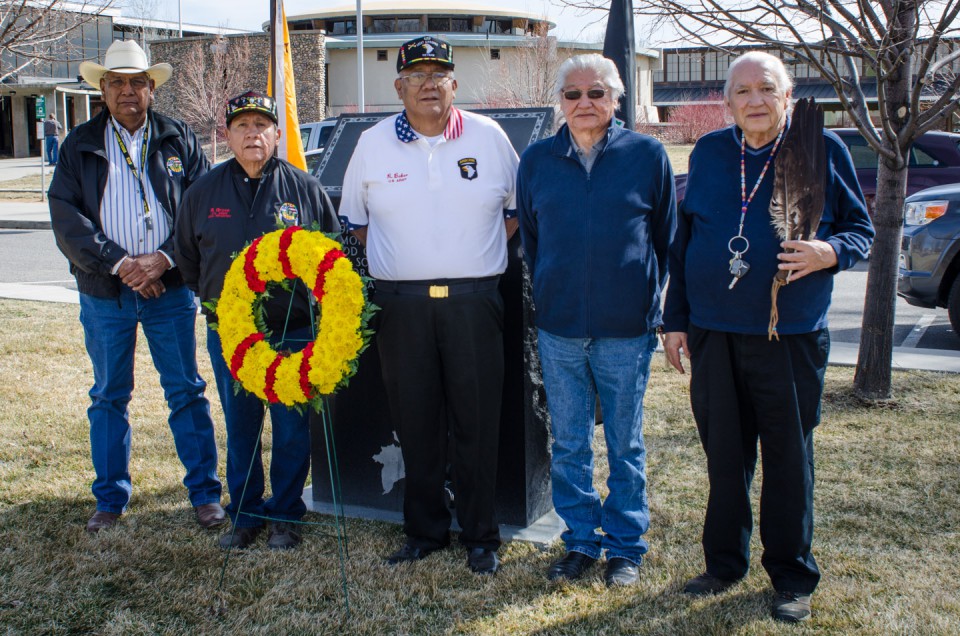 Proudly standing together in commemoration of the president’s proclamation (left to right): Howard D. Richards Sr., Rod Grove, Ronnie Baker, Alden Naranjo and Larry Tucker
