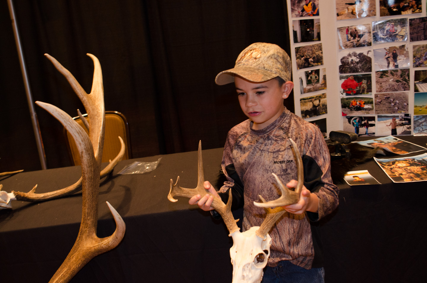 Zane Olguin gives a presentation on regional wildlife, hunting and fishing.