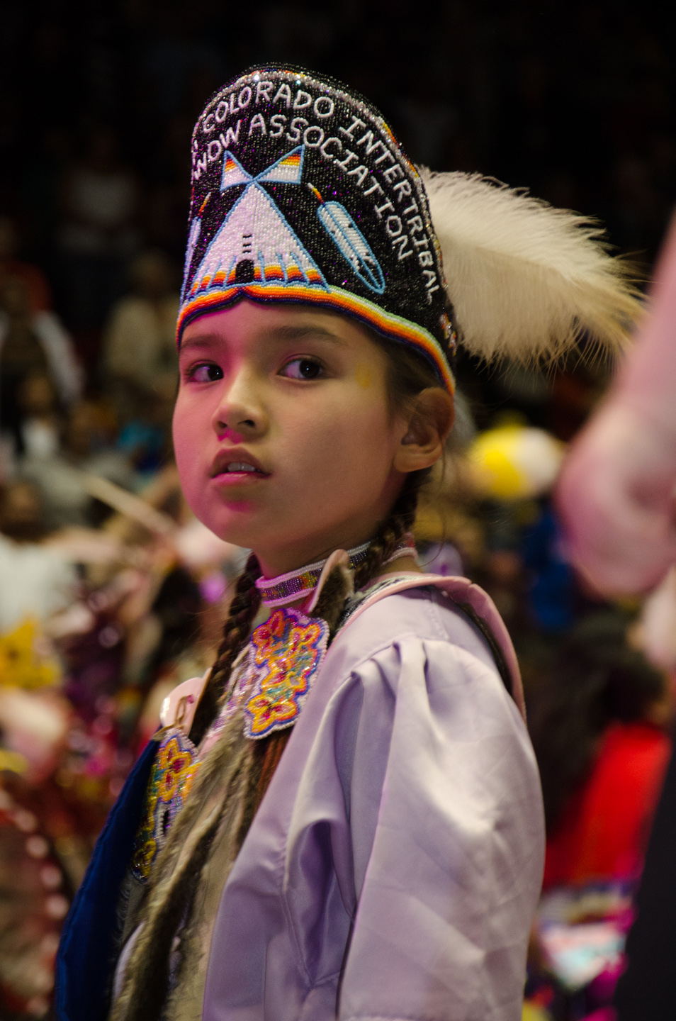 Avaleena Nanaeto was one of several who represented a younger Southern Ute generation at the Gathering of Nations. She also represents herself as royalty from the Colorado Intertribal Powwow Association.