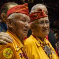 Thumbnail image of Honored at the powwow were several Navajo code talkers, veterans of World War II.