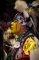Thumbnail image of Dancers use face paint to add color and symbolism to their regalia.