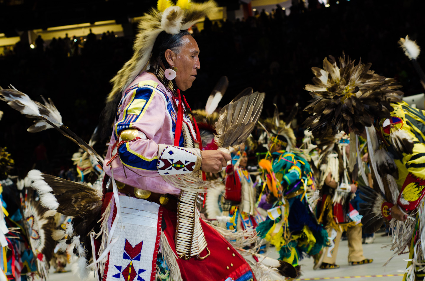 Dancers of all ages take part in the grand entry ceremony.