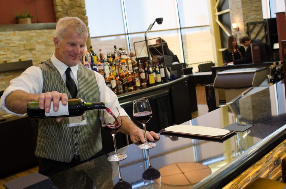 In addition to steak and seafood, Seven Rivers offers full bar service.