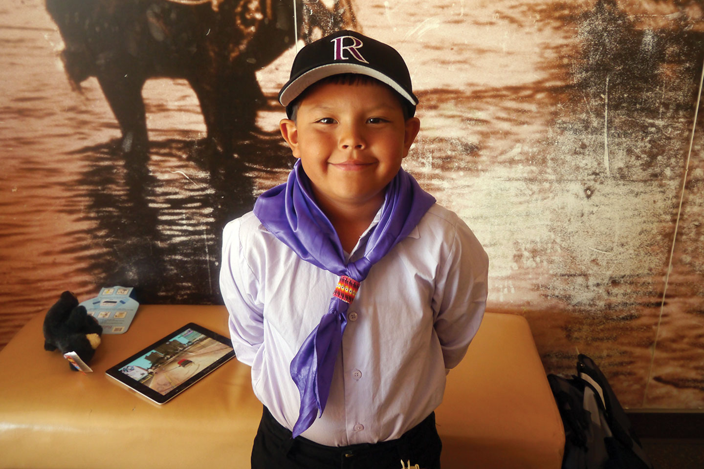 Elliott Hendren was on hand for Chipeta Day to conduct a lesson about Southern Ute culture and present a film, 