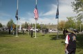 Thumbnail image of The U.S. flag, Southern Ute Tribal flag and the MIA/POW flags were lowered