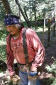 Thumbnail image of Southern Ute tribal member Robert Jack surveys recent progress on the Archuleta Mesa State Line Fence.
