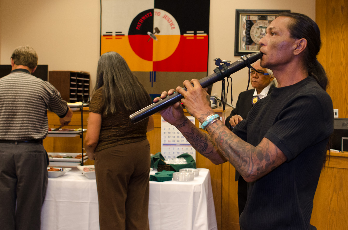 Traditional flute music opened and closed the swearing-in ceremony on Monday, June 17.