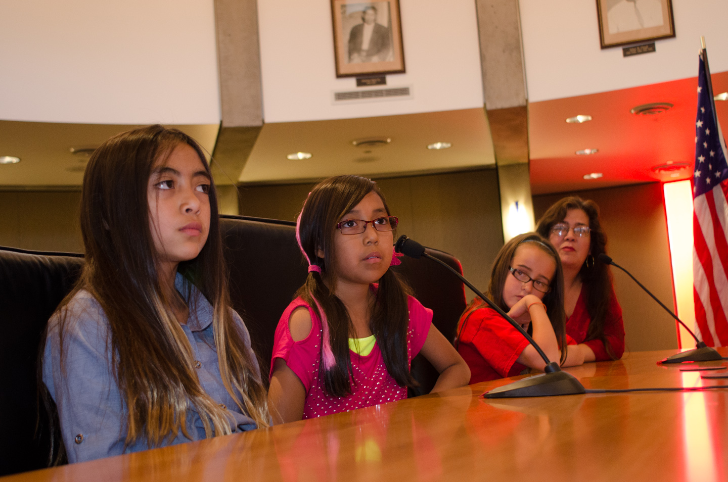 Members of the Boys & Girls Club of the Southern Ute Indian Tribe’s PeaceJam program meet with the Southern Ute Indian Tribal Council on Tuesday, June 11 to be congratulated on receiving a certificate of recognition from the U.S. Department of Health and Human Services for the program’s work on “Keep It Sacred,” a film about the various uses of tobacco.