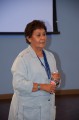 Thumbnail image of Southern Ute elder Lynda Grove-D’Wolf demonstrated her Ute language teaching CDs before a crowd at the Multi-purpose Facility on Thursday, May 23.