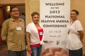 Thumbnail image of KSUT staff members (left to right) Mike Santistevan, Lorena Richards and Sheila Nanaeto also attended the conference, which this year combined the Native American Journalists Association and Native Public Media conferences.