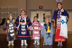 This year’s contestants for the 2013-2014 Southern Ute Royalty are (left to right) Little Miss Southern Ute contestant Ollyvia S. Howe, Jr. Miss Southern Ute contestant Alexandria Roubideaux, Little Miss Southern Ute contestant Tauri J. Raines, Southern Ute Brave contestant Nathan Maes, and Miss Southern Ute contestant Amber R. Doughty.
