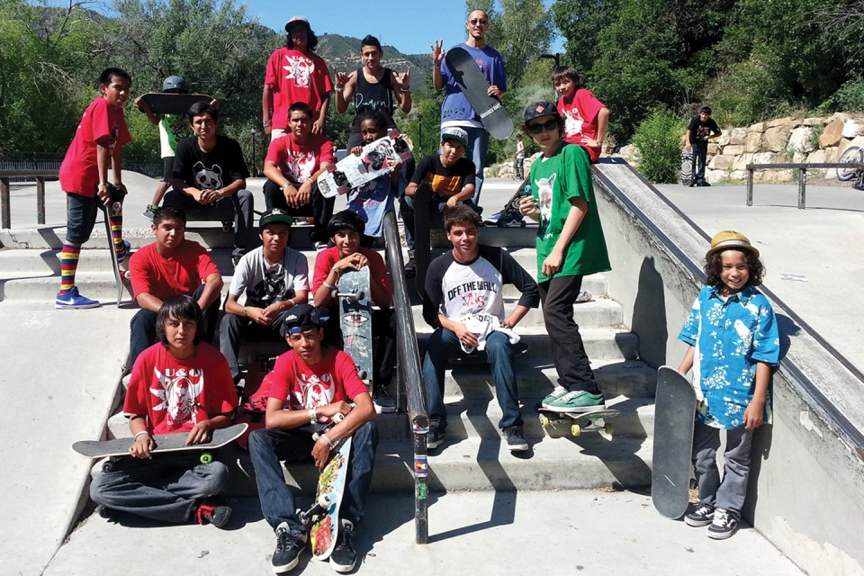 Skaters pose for a group shot on Friday, July 25.