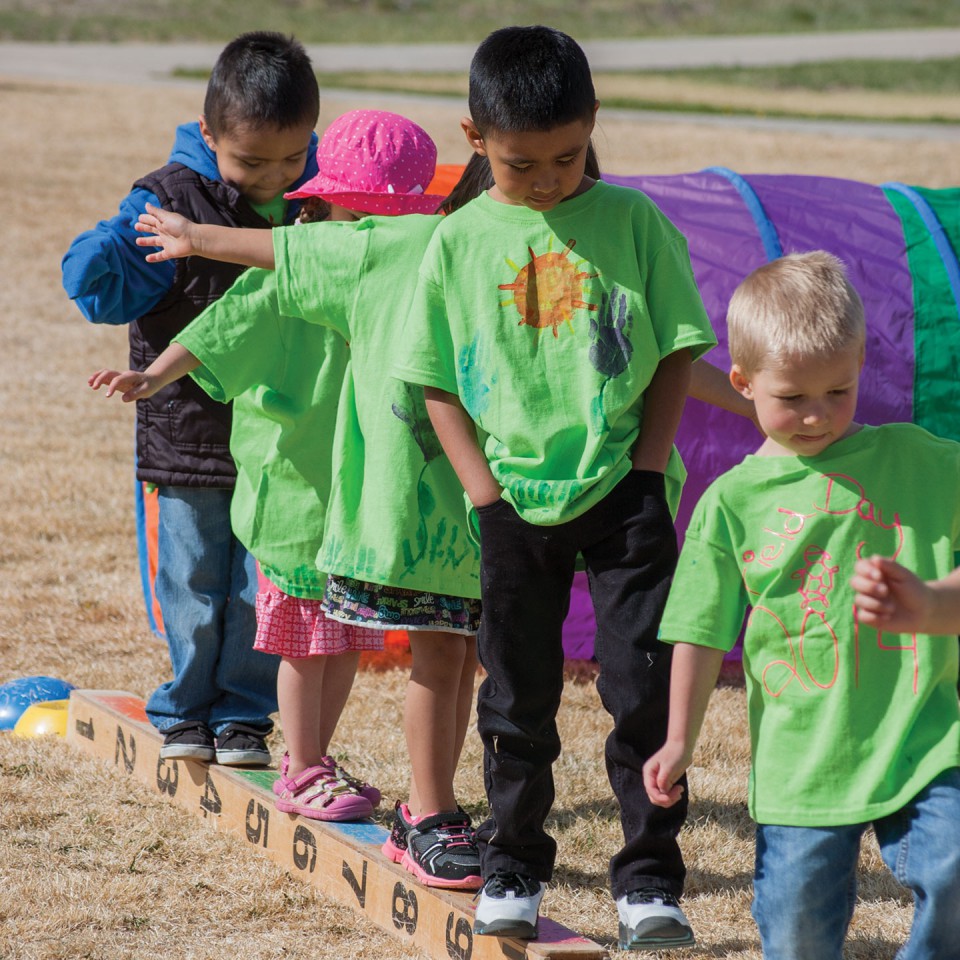 Students at the Head Start field day