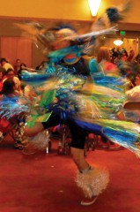 Fancy Dancer at UNM Nizhoni Days 2014 powwow in Albuquerque, N.M.