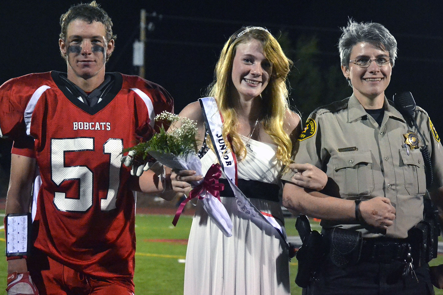 Junior Class Royalty of Tyler Beebe (51) and Alexandra Gearhart
