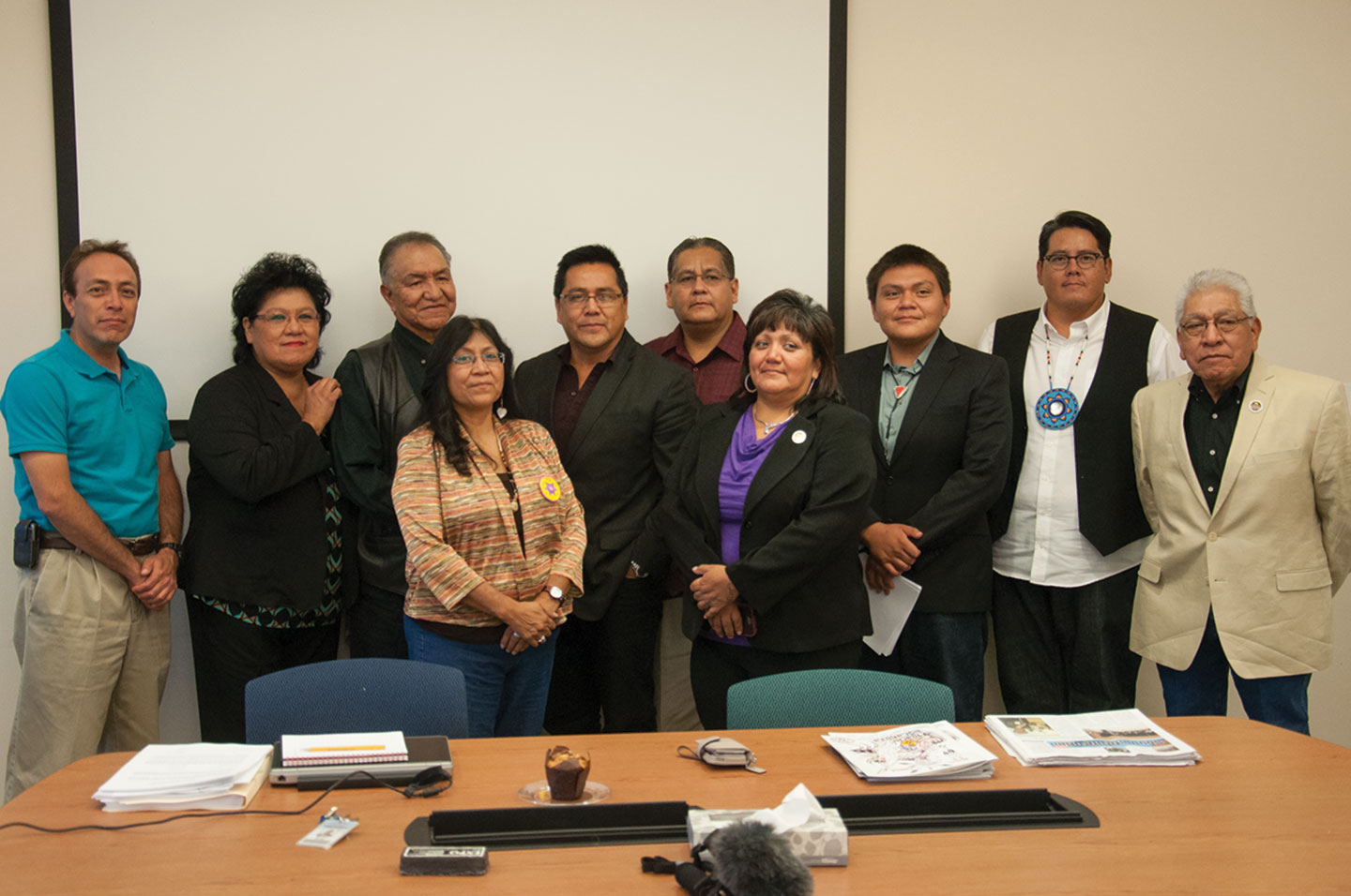 Members from the three sister tribes