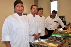 Taste of Native Cuisine cooks (left to right), Stephan Mann , Anthony Hamlin, Joshua “Josh” King and Carlos Baca.