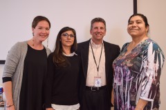 Southern Tribal Council members, Lorelei Cloud and Amy J. Barry pose with Larry Wolk and Audra Bishop from the Colorado Department of Public Health & Environment (CDPHE) on Monday, Jan. 4, where they discussed important updates regarding the wellbeing of tribal members. 