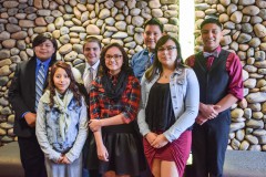 The Southern Ute Indian Tribal Council thanked outgoing youth for their dedication and the work they did on behalf of Southern Ute youth. Pictured (left-right) are outgoing Youth Council members Lonicia O’John, Randy Herrera and Cameron Weaver.