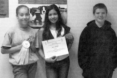 10 Years Ago: Sixth graders in Mr. Tony Rhode’s class at Ignacio Intermediate School took honors at the Regional Science Fair. Rylie Jefferson (left) took home third place for her presentation on botany. Sage Rhode (middle) took home an Achievement Award for her project about solar towers. Jarrod Powell (right) received an Honorable Mention, as well. Congratulations Bobcats! This photo first appeared in the March 17, 2006, edition of The Southern Ute Drum.