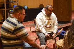Yellow Jacket members Tyson Thompson, Sam Burch, and Jake Ryder perform at the 26th Annual National Native American Purchasing Association Procurement Training Conference on Monday, April 25 at the Sky Ute Casino Resort.