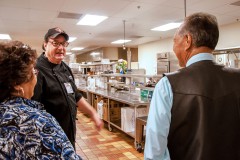 Sky Ute Casino Resort Executive Chef, Bill Barbone shows Tribal Council and the Executive Office the kitchen facilities in the casino during a tour on Tuesday, May 10. 