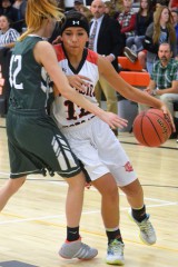 Ignacio's Ellie Seibel (12) was named First Team All-SJBL for her work this winter, helping the Lady Bobcats go 17-5 overall.