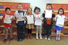 Max Veneno, Sinaav Larry, Daya Thompson, Ava Sage-Morgan, Miguel Red and Paiten Tucson are all recognized by SUIMA Primary 2 guides as exhibiting the characteristics of trustworthiness, respect, responsibility, fairness, caring and citizenship as part of the Character Counts Program.  They received a Bobcat token that reads “Ignacio Bobcats” and on the other side “Character Counts”.  We are proud of the students.