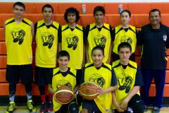 The Wildcats basketball team took 3rd place in the 8th grade division of the 2016 MAYB tournament held in Aztec, NM May 13-15. Left to right, back row: Ocean Hunter, Jonas Nanaeto, Jawadin Corona, Elco Garcia Jr., Bird Red and Coach Travis Nanaeto. Front row: Keegan Schurman, Gabe Tucson and Lorenzo Wilborn.