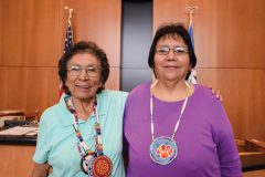Georgia McKinley and Glenda Richards officially retire after many years serving the Southern Ute Indian Tribe.