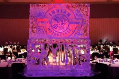 Ignacio Motorcycle Riders Group (IMRG) themed ice sculpture that was displayed at the IMRG Durango Rendezvous Banquet Friday, June 10. Sky Ute Casino Resort employees, George Boughan and Gary Scherer carved the sculpture for the event. 