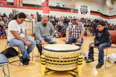 Drum group Yellow Jacket give an energetic performance for students at Ignacio High School in honor of Native American Month on Tuesday, Nov. 22. 