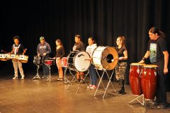 The Ignacio High School Percussion Ensemble played at the beginning of the assembly in the Ignacio Performing Arts Center on Tuesday, Dec. 13 to recognize those Bobcats who received Bobcat Honors. 