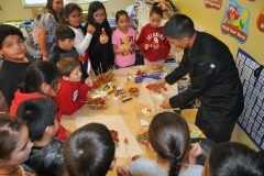 Tribal member Brett Martinez is the Owner/Executive Chef of B’z&C’z catering company. He stopped by Ms. Schweiger’s third grade Ignacio Elementary class, on Valentine’s Day, Tuesday, Feb. 14 to demonstrate how to make tasty chocolate strawberries. Martinez has recently opened his own catering company. Martinez’ skill set and experience include culinary instructor with “Cooking Matters,” a No Kid Hungry volunteer. For more information about his business check online at www.bzandczcatering.com.