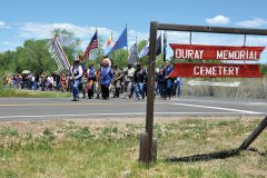 The Southern Ute Day of Remembrance procession continued on to the Ouray Memorial Cemetery. 