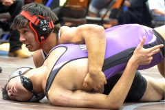 Seen trying to pin an opponent at February’s Class 2A State Championships in Denver, Ignacio 160-pounder Lorenzo Pena has been selected to wrestle once more at the CHSCA All-State Games in Alamosa.