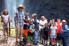 Southern Ute Culture Camp field trips included an expedition to Treasure Falls, outside of Pagosa Springs, Colo. to learn about plant identification and explore nature.