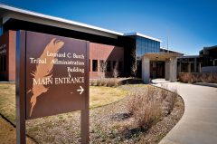 The Leonard C. Burch Building is one of six buildings that are Green Certified on the Southern Ute Tribal Campus. Green certified buildings follow criteria aimed to improve the environmental performance of buildings through sustainable design.
