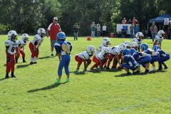 The 2nd grade, Durango Youth Football team takes the field for their first game of the Southwest Colorado Youth Football League. The lil’ Demons defeated the Bloomfield Bobcats on the Miller Middle School field, Saturday, Sept. 2.